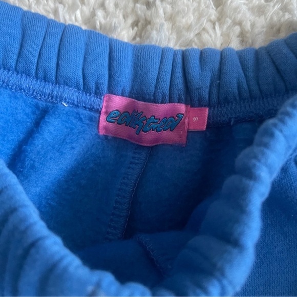 Edikted Blue Joggers with Angel Rhinestone Design Small - Picture 3 of 5